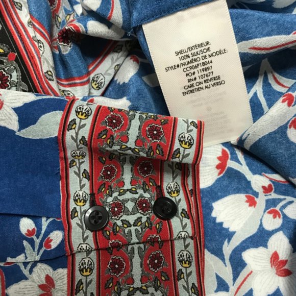Alice + Olivia Willa Floral Print Silk Blouse NWT - Picture 4 of 8